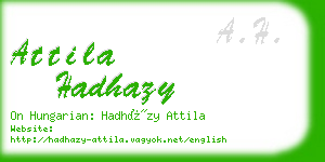 attila hadhazy business card